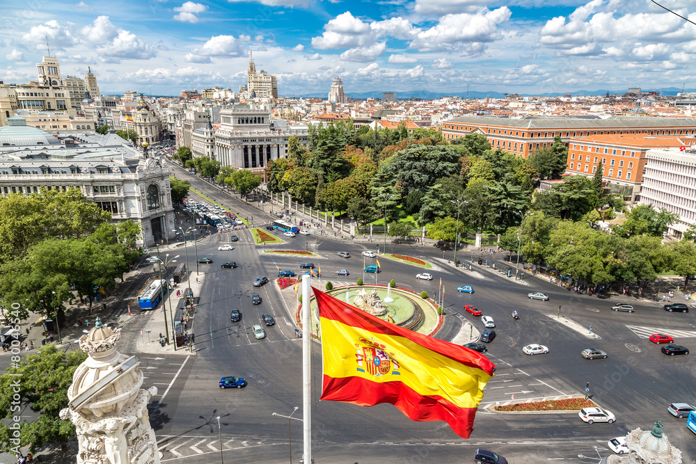 Cibeles fountain at Plaza de Cibeles in Madrid